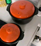 康舒（KANGSHU） 大容量砂锅炖锅家用耐高温陶土沙锅明火燃气陶土煲煮粥煲石锅 橙3.3L+1.1L(3-5人)破损补发 实拍图