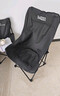 小魔户外折叠椅 折叠靠背椅加高月亮椅露营折叠凳子便携躺椅钓鱼椅 黑 实拍图