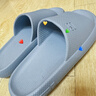 蕉内301H拖鞋男女士浴室洗澡防滑踩屎感情侣家居凉拖鞋抗菌防臭可外穿 【厚底版】海盐蓝 43-44 实拍图
