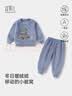 宜爽儿儿童家居服套装春秋冬季宝宝加厚法兰绒睡衣珊瑚绒 蓝色恐龙 120 实拍图