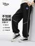 迪士尼（DISNEY）童装儿童男童针织长裤子透气华夫格束脚运动裤25春DB411ME02青150 实拍图