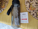 富光水杯男女大容量塑料水壶学生耐高温夏季运动水瓶防摔健身太空杯 常规型-睿智黑- 600ml 1个 实拍图