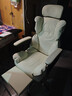 锦汐电脑椅办公椅子电竞椅家用人体工学椅老板椅主播靠背椅皮革转椅 白黑#滑轨扶手+乳胶+3级气杆+脚踏【新配色】 实拍图
