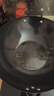 古臻匠锤纹铁锅炒锅无涂层平底圆底氮化不易粘不易锈炒菜家用 平底 34cm 实拍图