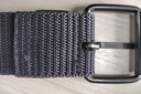 鹏境帆布腰带男女士简约皮带休闲裤带韩版学生针扣青年军训皮带户外 16孔位-深灰色【125*3.5cm】 实拍图