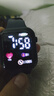 其他品牌高颜值LED手表时尚方形学生科技感超强夜光数字个性运动 雾霾蓝 实拍图