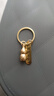 钥匙扣黄色朱砂空心葫芦转运出入平安挂件生肖高档纯黄钥匙扣圈环 生肖蛇+出入平安 1个 实拍图