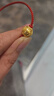 中国黄金足金首饰立体福字转运珠黄金吊坠 定价 约0.8g 实拍图