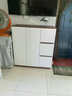 木奉堂全实木餐边柜靠墙一体储物柜客厅收纳柜现代简约橱柜家用置物柜子 100暖白色+胡桃色台丨两门三抽【包送装】 实拍图