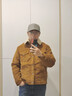 马登工装美式复古灯芯绒棉服夹克男仿羊羔毛秋冬保暖外套男士加厚棉衣 姜黄色 XL 实拍图