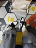 耐克NIKE休闲鞋男女熊猫AJ 1乔丹JORDAN 1运动鞋DC0774-101黑白37.5 实拍图