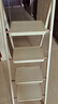梯子家用伸缩折叠梯加厚小型轻便便携家庭室内人字梯多功能乔迁梯 【加宽加厚踏板】奶油白-五步梯 实拍图
