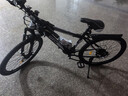 EG7山地自行车成人学生变速越野单车双减震赛车26寸青少年男女 辐条【升级减震 超强承重】黑白 26寸24速【适合：160-180CM】 实拍图