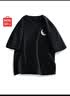 名创优品（MINISO）短袖t恤男士夏季新款重磅纯棉上衣服休闲宽松半袖体恤 黑 2XL 实拍图
