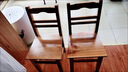 庭百盛全实木餐椅家用餐桌椅子靠背椅凳子简约现代中式餐厅椅学习书桌椅 606胡桃色 标准款(实木框架+标准座板) 实拍图