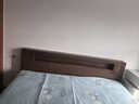 源氏木语全实木床北欧风小户型卧室家具橡木床现代简约主卧1.5m1.8m双人床 胡桃色低铺夜光床直靠【橡木】 1800mm*2000mm  框架结构 实拍图