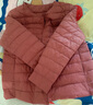 鸭鸭（YAYA）佟丽娅同款轻薄羽绒服女新款冬季短款圆领内胆修身时尚薄外套男 格调紫【女款无领】 2XL 实拍图
