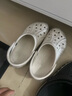 CROCS卡骆驰洞洞鞋贝雅男鞋女鞋轻便耐磨一脚蹬拖鞋休闲鞋|10126 白-100 37 /38(230mm) 实拍图