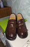 百思图【真皮】商场同款学院风乐福鞋粗跟女单鞋A3512CA4 棕色 37 实拍图