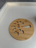 隔热垫餐桌 圆形16cm*4片 竹垫隔热耐高温砂锅汤锅茶杯垫 实拍图