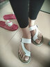 柯思娜妮软底凉拖鞋女夏季2025夏新款半拖鞋牛皮厚底松糕女士拖鞋女外穿 白色 37 实拍图