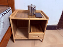 竹艺佳（ZHUYIJIA）卧室柜床头柜简易楠竹多层小柜子迷你室内床边柜多功能储物柜斗柜 原色-小一抽床头柜 实拍图