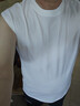 纯棉背心男士运动无袖T恤夏季薄款宽松外穿篮球跨栏坎肩宽肩健身 白色 B03 2XL 建议135-150斤 实拍图