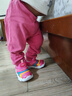 361°童鞋 儿童学步鞋春秋男女童软弹毛毛虫鞋运动宝宝鞋 粉22 实拍图
