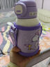 史努比（SNOOPY）儿童保温杯吸管直饮两用学生水壶316L不锈钢带杯套水杯子520ML 紫 实拍图