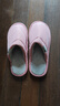 回力日系柔软情侣棉拖秋冬家居室内保暖棉鞋女款HL0006皮红36-37码 实拍图