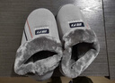 回力室内包跟男士棉拖鞋厚底保暖棉鞋冬季带后跟居家加绒拖鞋女冬 浅灰色 44-45 标准码 实拍图