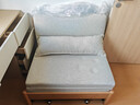 源氏木语实木沙发床现代简约多功能可折叠床北欧风小户型客厅两用双人沙发 0.95m山毛榉原木色(米白) 实拍图