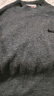 恒源祥100%羊毛衫男士针织衫纯色半高领毛衣15001006 黑灰 180/96A  实拍图