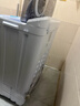 奥克斯（AUX）洗衣机半自动家用双缸双桶大容量小型租房宿舍波轮双杠强力去污省水电 【国补】7.5公斤【洗4.5+脱3+终身联保】黑色 实拍图