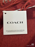 蔻驰（COACH）【品牌直供】男女同款经典LOGO印花C纹流苏绵羊毛围巾黑色CU807 实拍图