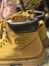 JEEP吉普童鞋儿童大黄靴子春秋款中大童皮靴工装靴儿童马丁靴 土黄35 实拍图