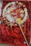 花喜礼中式新娘团扇结婚秀禾服双面成品diy手工制作材料包古风重工喜扇 次日达/双面材料包/礼盒/楠竹扇架 实拍图