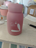 【京东物流送货上门】萌萌兔卡通水杯女牛奶玻璃杯创意便携杯子 粉色萌萌兔 330ml 1只 实拍图