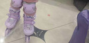 斯威（SWAY）溜冰鞋儿童男女童中小学专业轮滑鞋平花休闲滑冰旱冰鞋成人直排轮 【锁轮款】紫+一体支架+头盔护具 S (适合3-7岁)日常鞋码27-32 实拍图