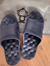 BAIHOU白猴侧漏水防滑按摩镂空男女情侣学生浴室洞洞凉拖鞋 深蓝42-43 实拍图