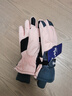 目丸保暖手套男女户外冬天骑行防寒风加绒厚触屏女防水冬季棉滑雪手套 2#雪花圆标粉色（拼色女款） 实拍图