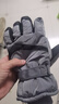 目丸保暖手套男女户外冬天骑行防寒风加绒厚触屏女防水冬季棉滑雪手套 9#深灰色 深度暖手套-男款 实拍图