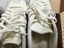 adidas「T头鞋」VL COURT复古休闲板鞋德训鞋男女阿迪达斯轻运动 汉玉白/黑色/树脂黄   42 实拍图