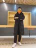断码羽绒服长款过膝冬季2025新款韩版情侣男女宽松学生中戏爆外套 黑色 男女同款 M 适合95到110斤穿 实拍图