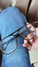 依视路（ESSILOR） 钻晶系列高清耐磨防蓝光近视超薄镜片专业配度数眼镜架男女镜框 金属-全框-2062GY-透明灰 镜框+依视路膜岩高清1.60现片 实拍图