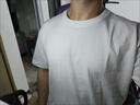 优衣库男女装大师T AIRism宽松圆领T恤五分袖短袖475355 465185 475355/00白色 M 实拍图