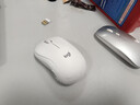 罗技（Logitech）M221 轻音鼠标 无线鼠标 办公鼠标 对称鼠标 带无线微型接收器 米白色 实拍图