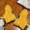 Dickies男士马丁靴高帮时尚男靴工装靴情侣靴男 土黄-加绒 42-男款 实拍图