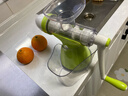 京严手动榨汁机手压式压汁机家用原汁机小型渣汁分离鲜榨水果压汁神器 双口设计【榨汁+冰淇淋】果绿色 实拍图