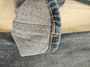 森马（Semir）森柔牛仔|牛仔裤女抓毛宽松阔腿裤冬季女士做旧长裤103724124001A 实拍图